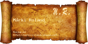 Márki Roland névjegykártya
